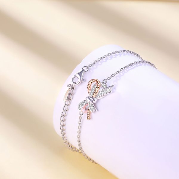 S925 Silver Twisted Bow Bracelet – Stylish and Feminine Jewelry Piece for an Elegant Wrist Look - Image 3
