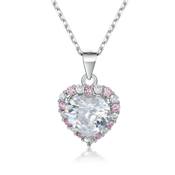 Romantic S925 Silver Pink Diamond Heart-Shaped Zircon Pendant Necklace – Delicate Love-Inspired Jewelry for Women - Image 6