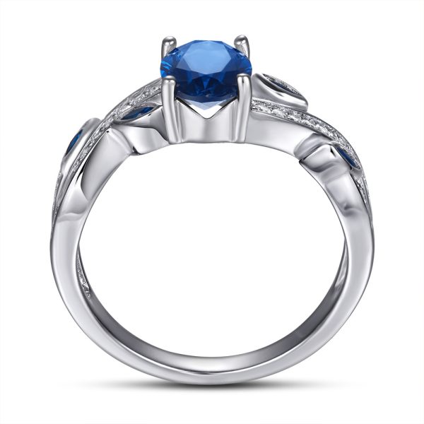 Classic S925 Silver Sapphire Ring – Deep Blue Gemstone Solitaire Ring, Perfect for Elegant Occasions - Image 3