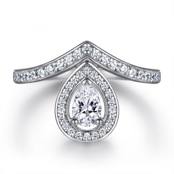 Elegant S925 Silver Teardrop Pearl Ring – Timeless and Sophisticated Minimalist Jewelry for Women - Image 2