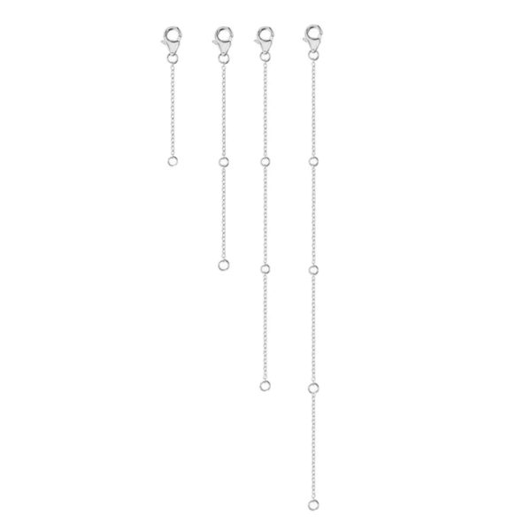 4-Piece Necklace Extender Set – Adjustable Length 2–8in (5–20cm) - Image 3