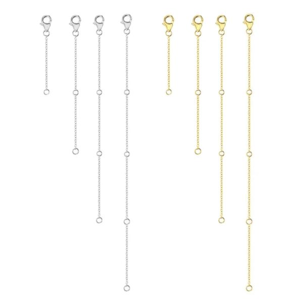 4-Piece Necklace Extender Set – Adjustable Length 2–8in (5–20cm)