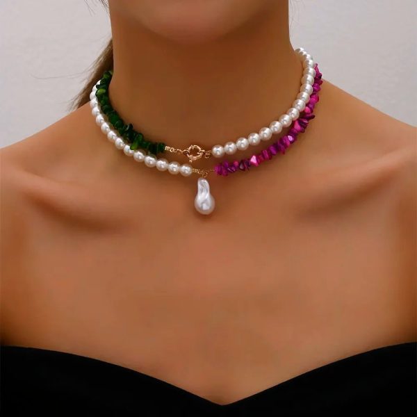 Elegant Pearl Statement Choker Necklace – Timeless Sophistication - Image 2
