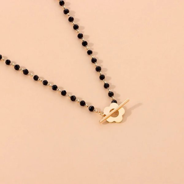 Floral Choker Necklace with Delicate Flower Clasp - Image 4